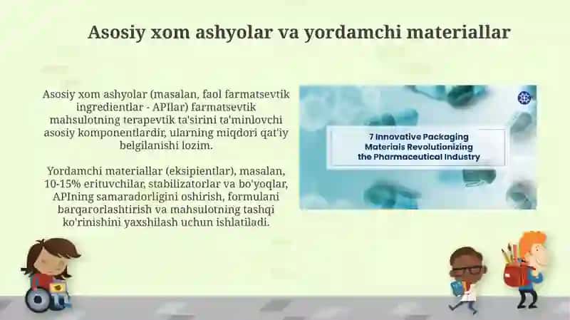 Farmatsevtika ishlab chiqarishida qollaniladigan materiallar 4