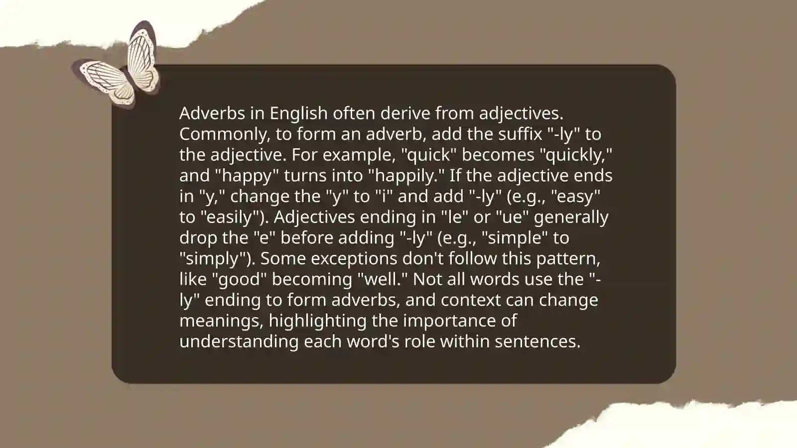Adverbs derived from adjectives 4