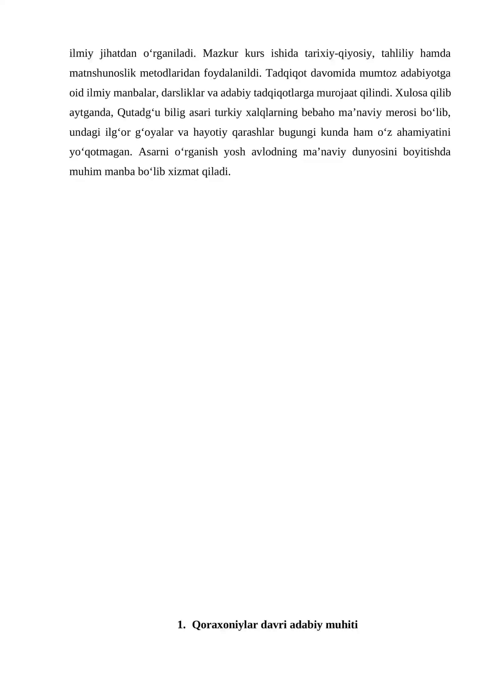 Yusuf Xos Hojib. "Qutadg'u bilig". Tarixiy davr. Muallif haqida. Asarning yaratilish tarixi. Asar matni bilan ishlash 4