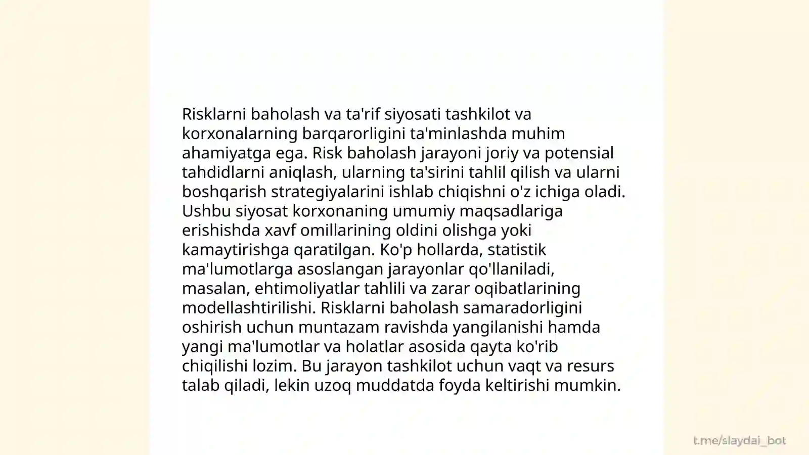 Sug'urtada ta'rif siyosati 4