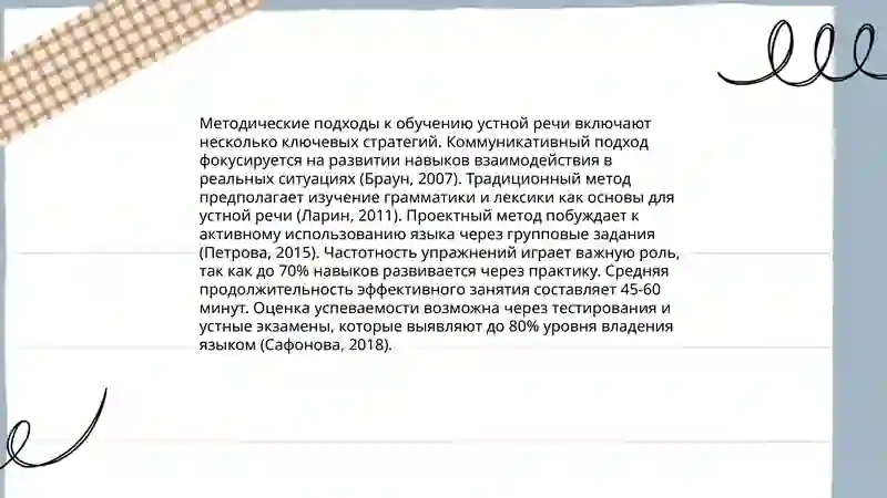 Развитие устной речи учащихся 4