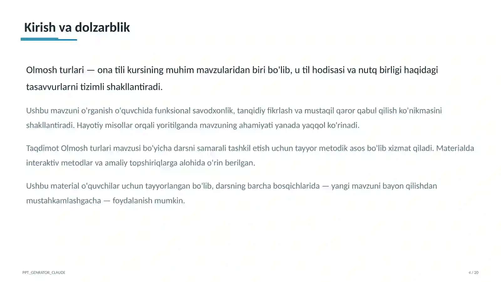 Olmosh turlari (6-sinf) 4