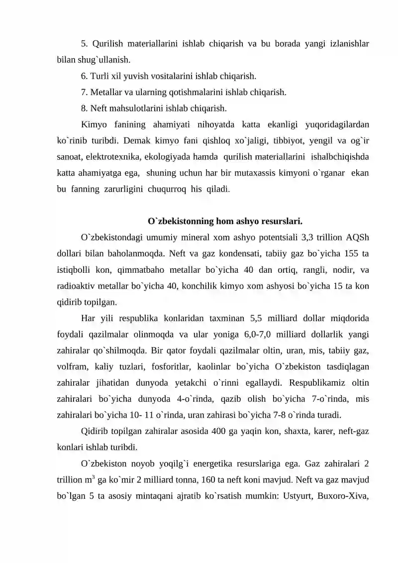 Kimyo fani: Atom molekulyar ta`limot asoslari 4