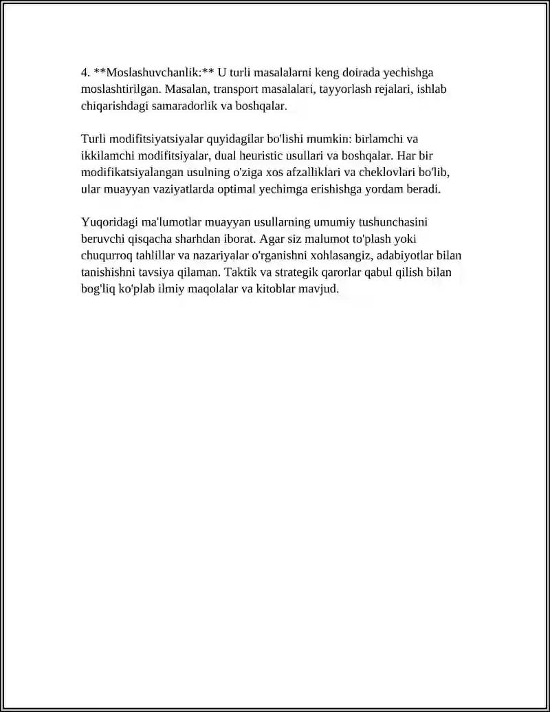 MODIFITSIRLANGAN SIMPLEX USULI 4