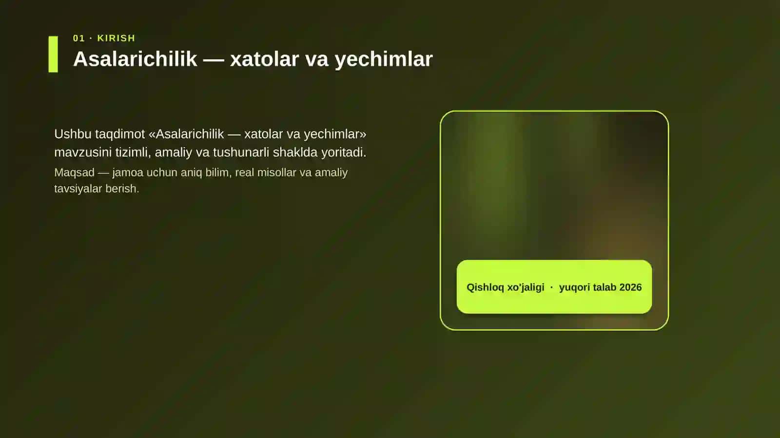 Asalarichilik - xatolar va yechimlar 4