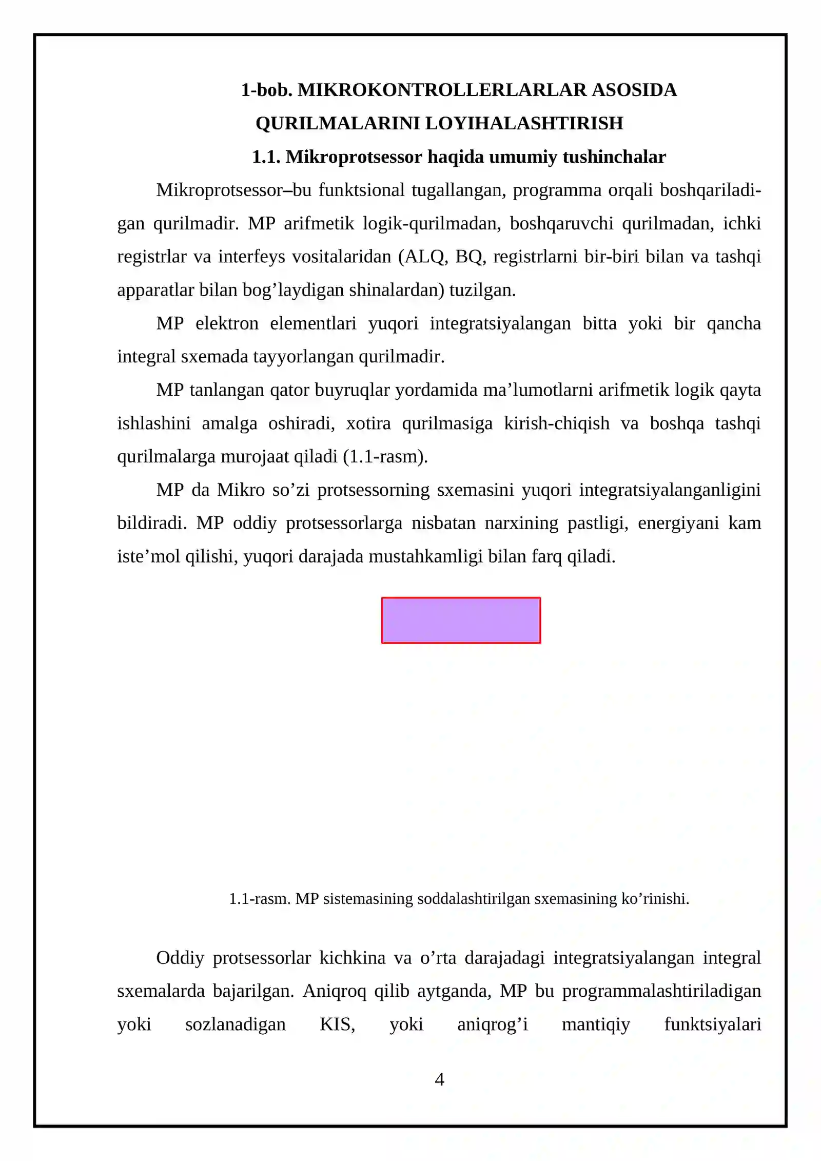 Mikroprotsessorning tezkor blokining tipik tuzilmasi 4