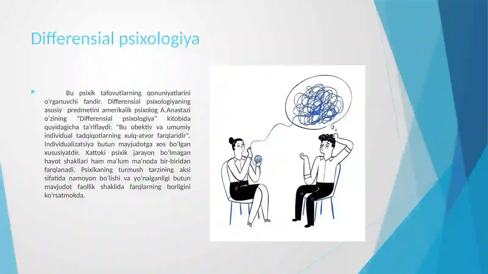 Differensial psixologiya individual faktlar haqidagi fan sifatida 4