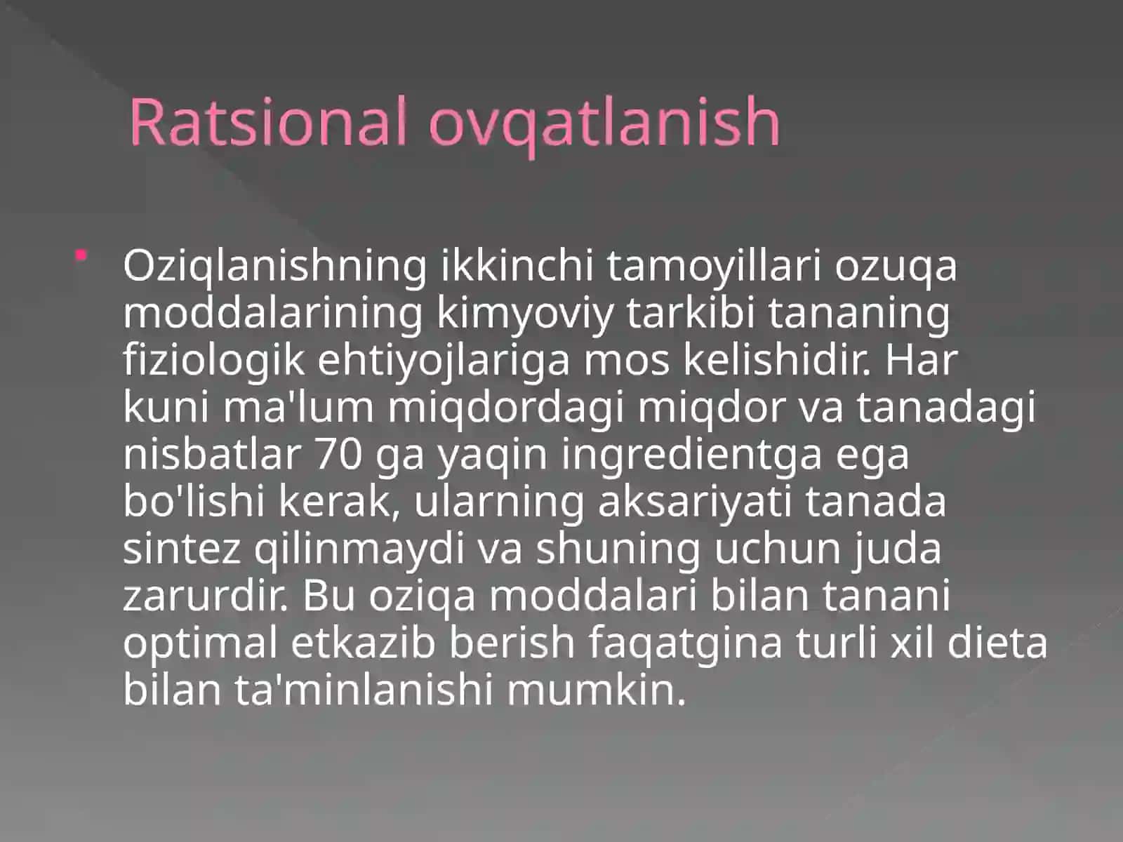 OVQATLANISH BIOKIMYOSI 4