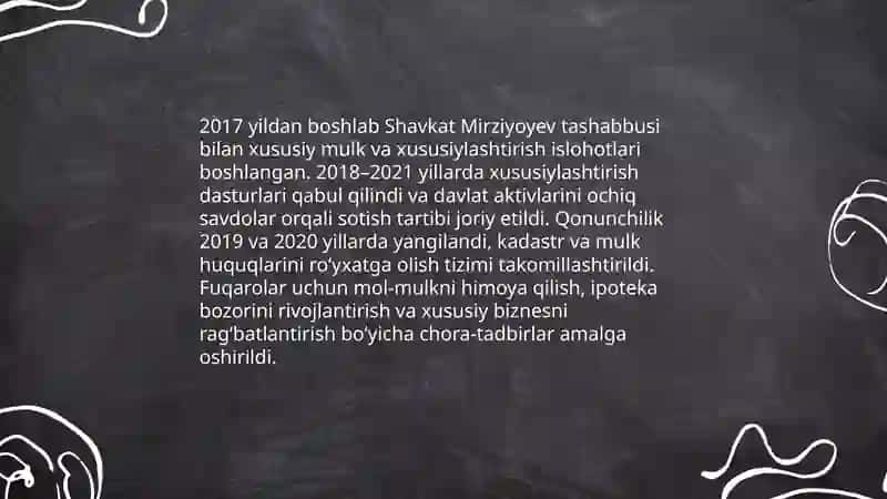 Iqtisodiyotni liberallashtirish va bozor iqtisodiyotiga oʻtish 4