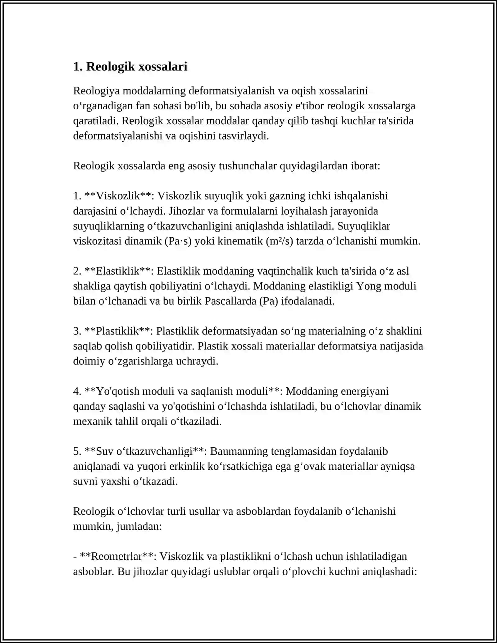TIBBIYOTDA FOYDALANILADIGAN MATERILLARNING FIZIK XOSSALARI 4