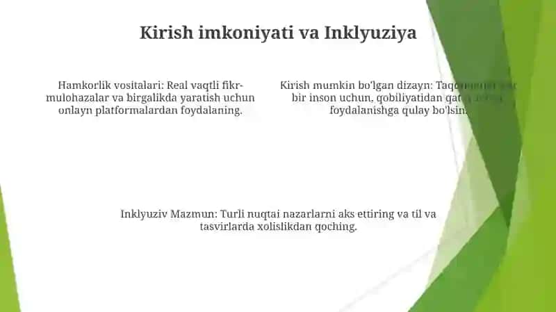 Taqdimotlarni ishlab chiqishning zamonaviy vositalari 4