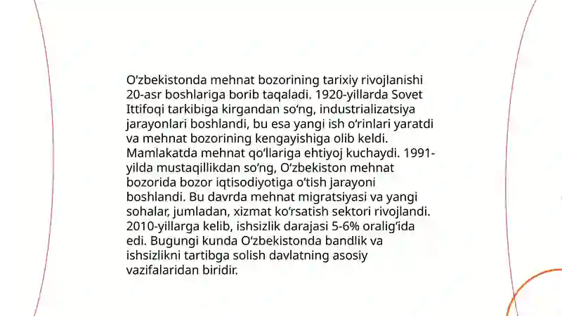 O‘zbekiston Respublikasida mehnat bozorining shakllanishi va ishsizlikning o‘ziga xos xususiyatlari 4
