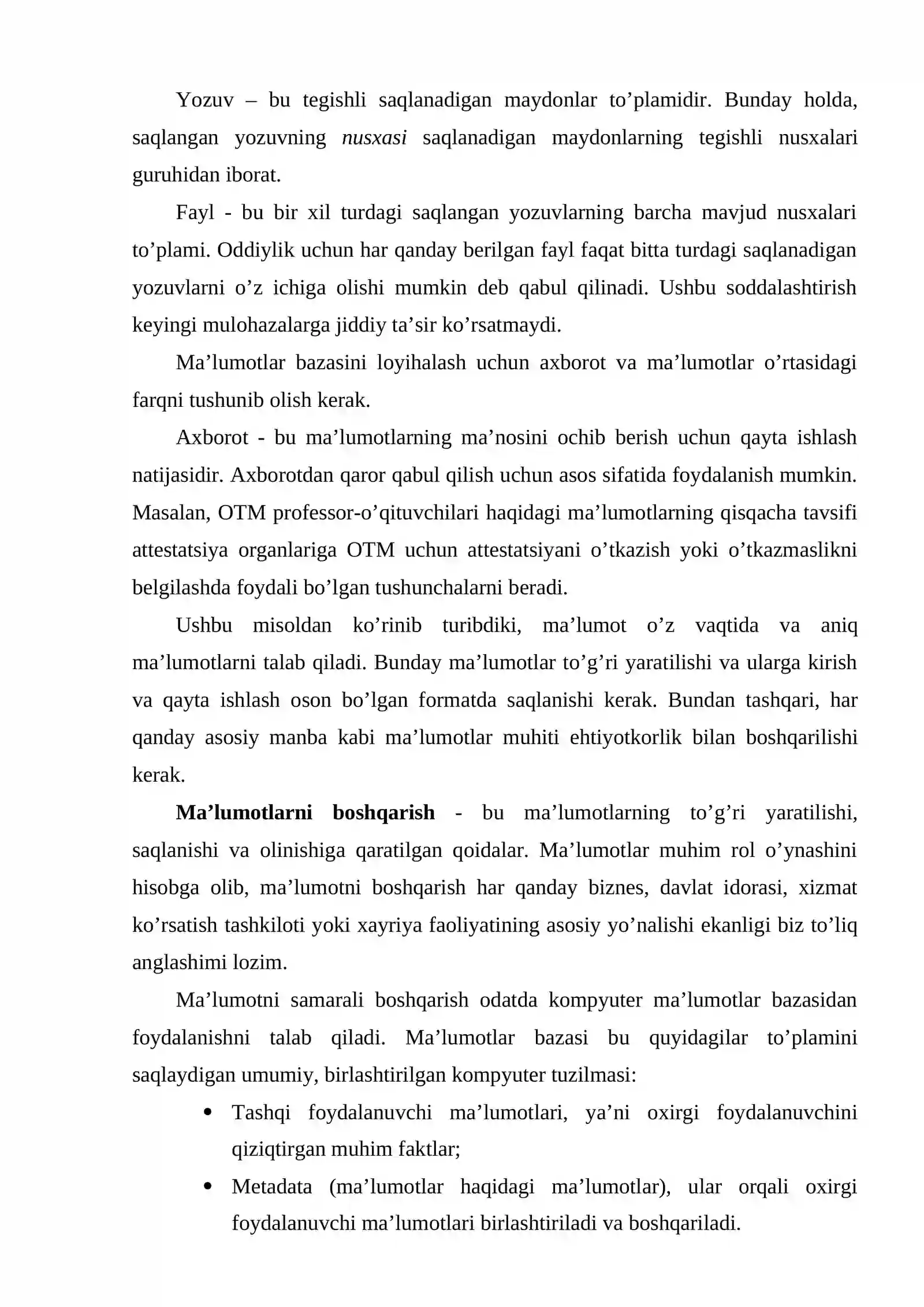 Aeroport ma`lumotlar bazasini loyihalash 4