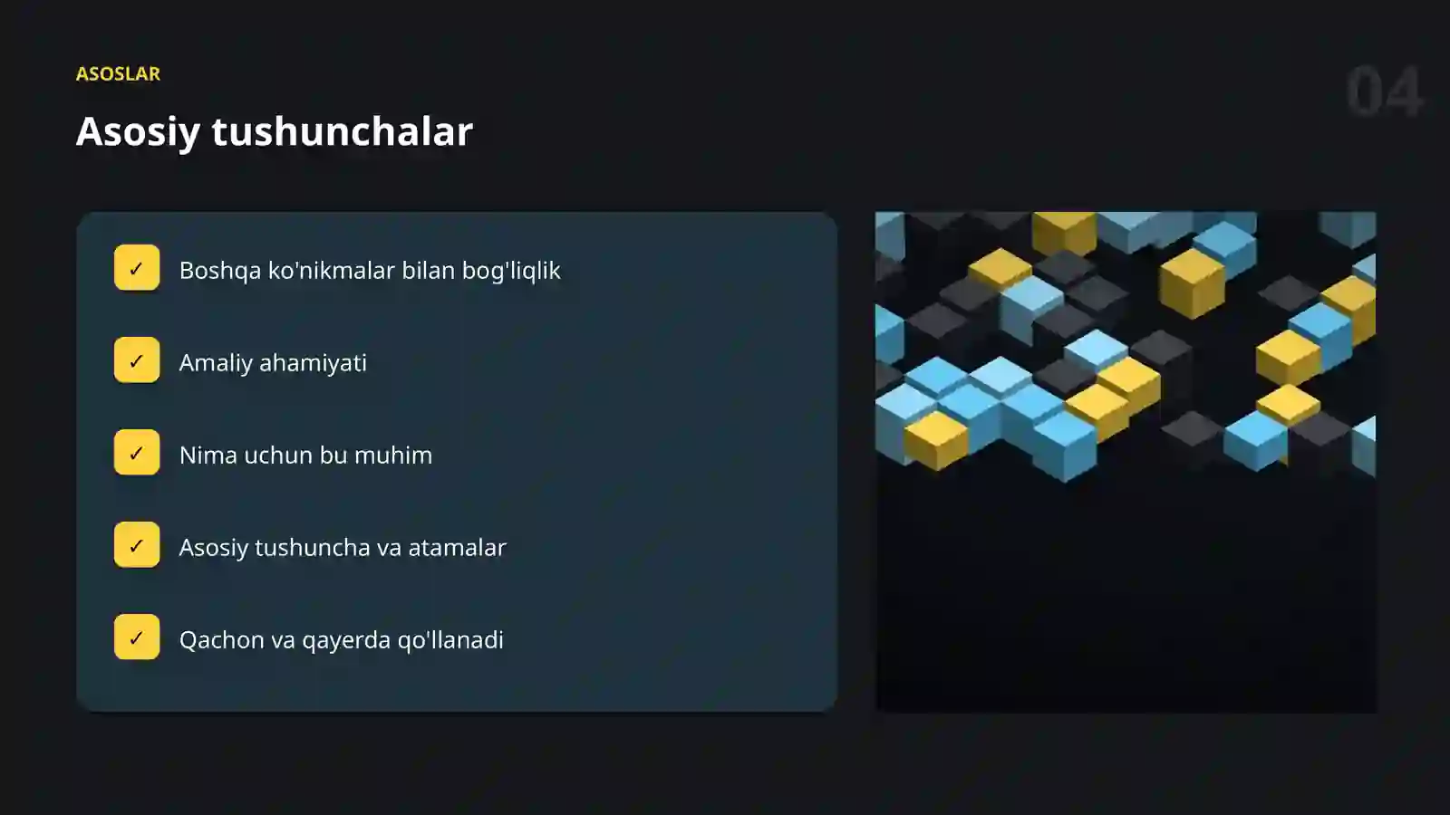 AI MA'LUMOTLAR BILAN ISHLASH 4