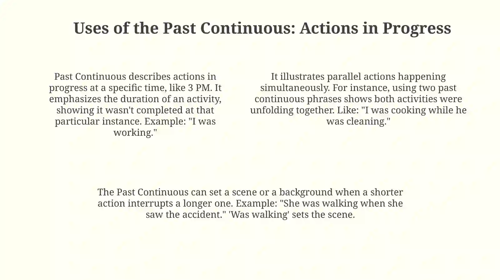 Past Continuous 4