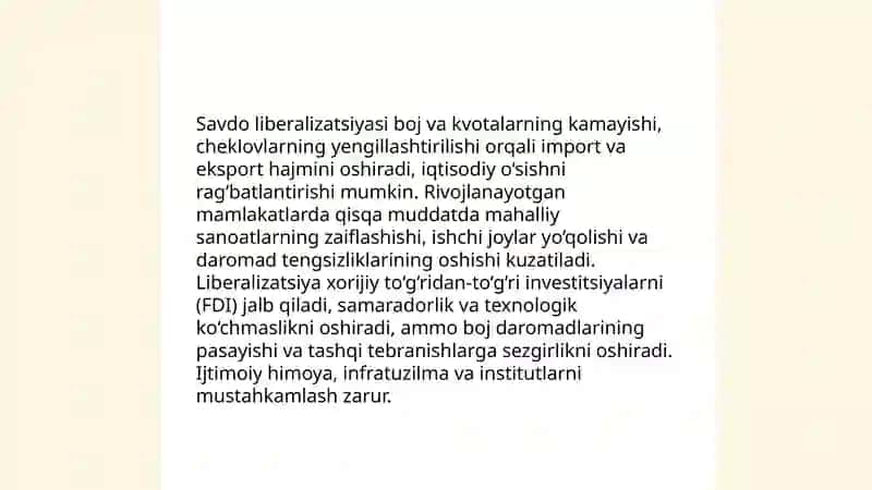 Rivojlanayotgan mamlakatlaming iqtisodiy integratsiyasi 4