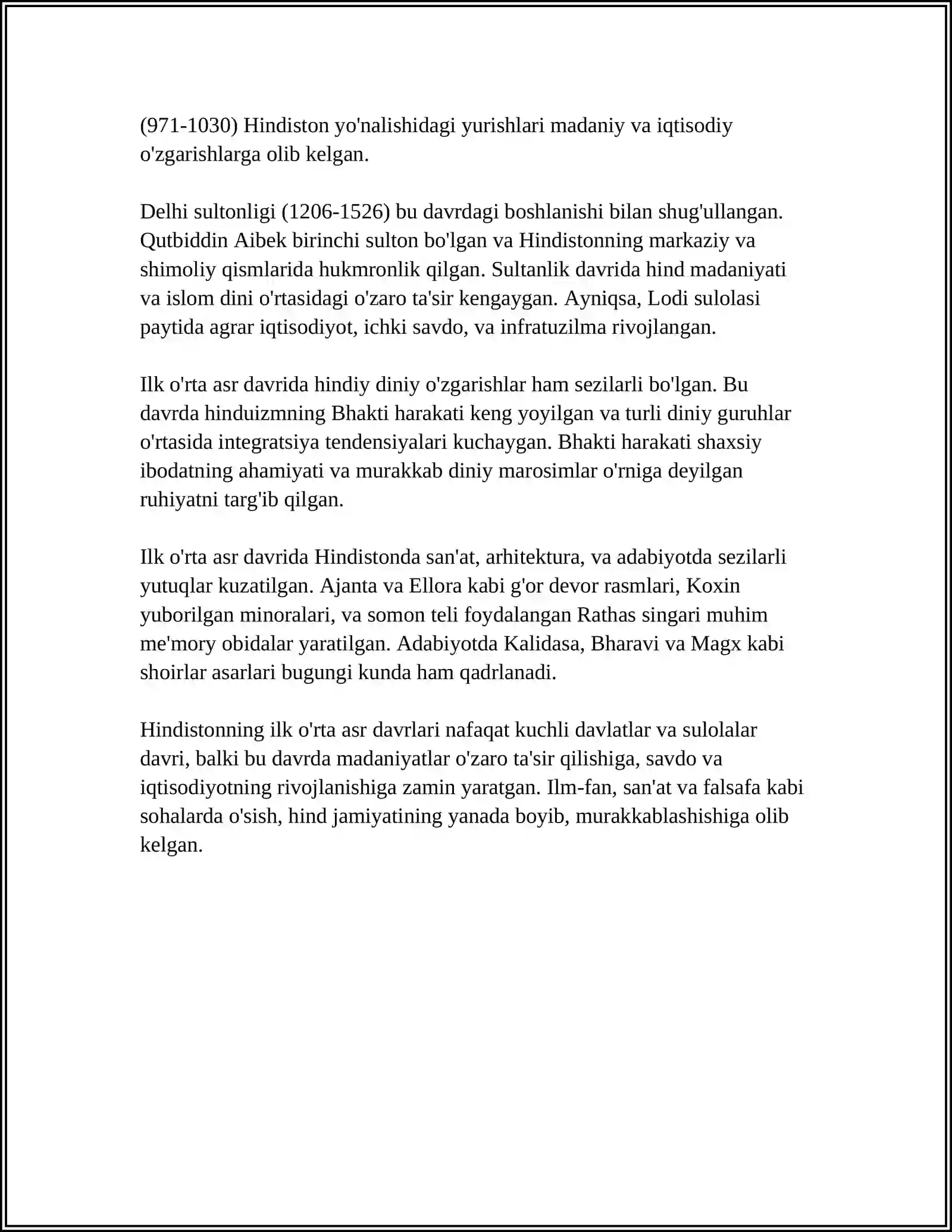 ILK O'RTA ASRLARDA HINDISTON 4