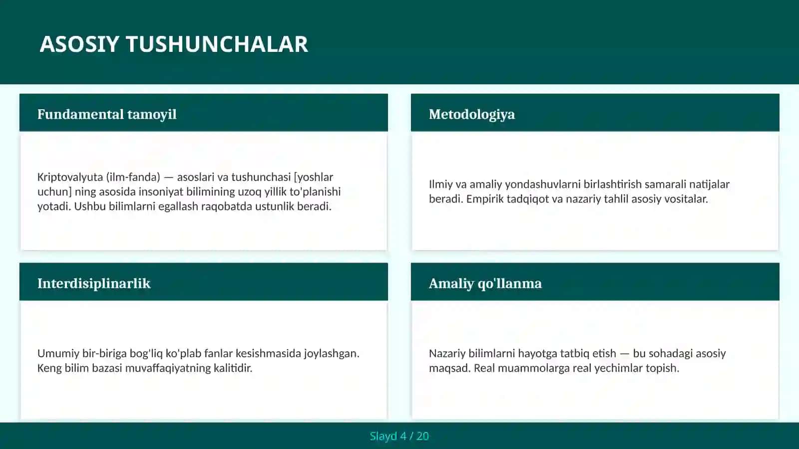 KRIPTOVALYUTA (ILM-FANDA) — ASOSLARI VA TUSHUNCHASI [YOSHLAR UCHUN] 4