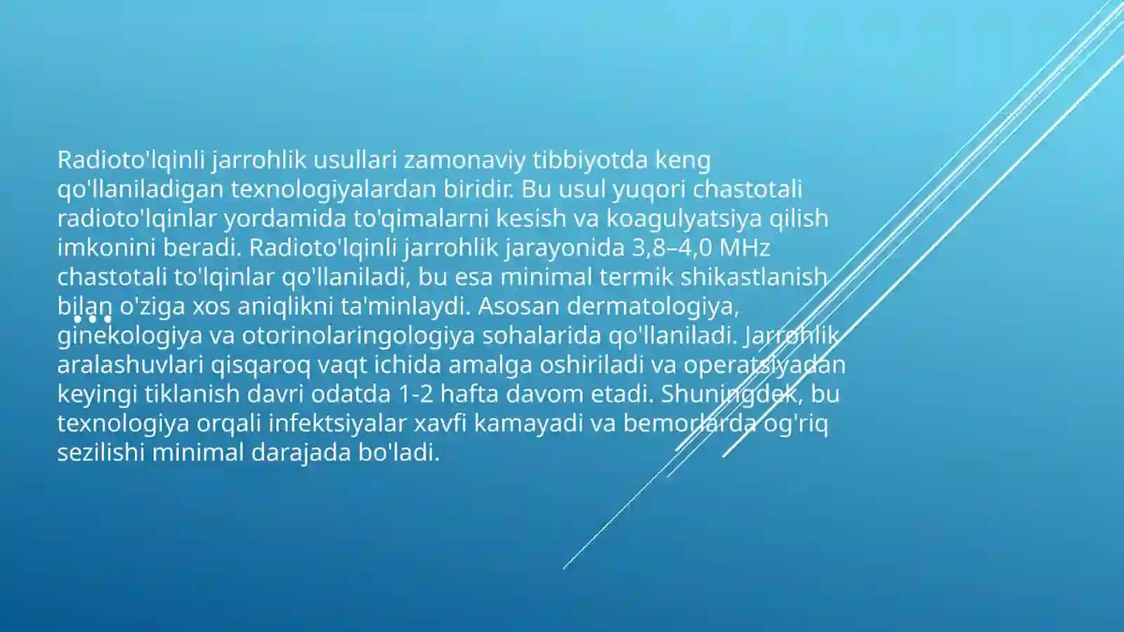 RADIO TO’LQINLIK JARROHLIK 4