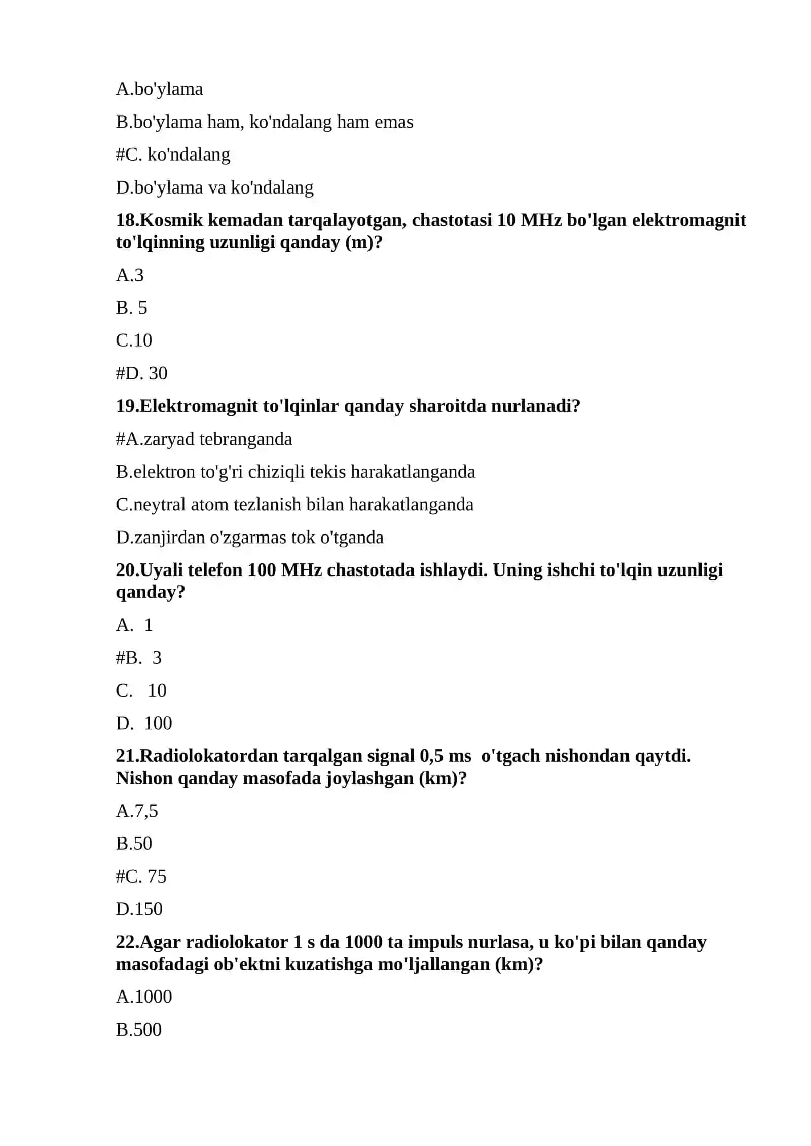 Fizika test 4