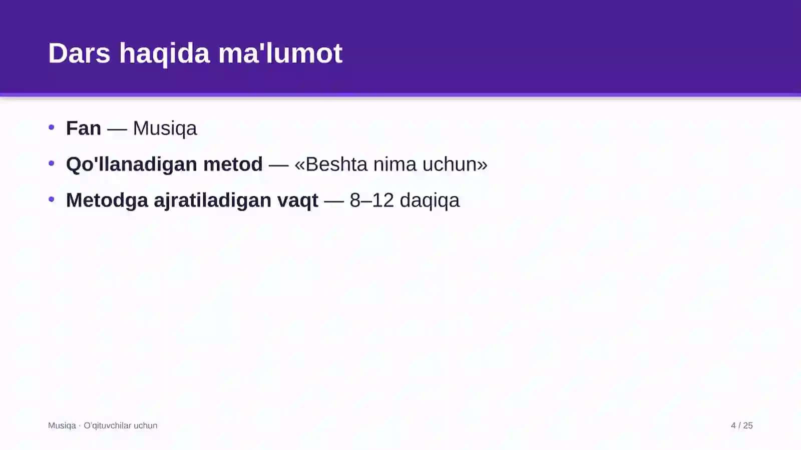 musiqa darslarida beshta nima uchun metodidan foydalanish 1136 4
