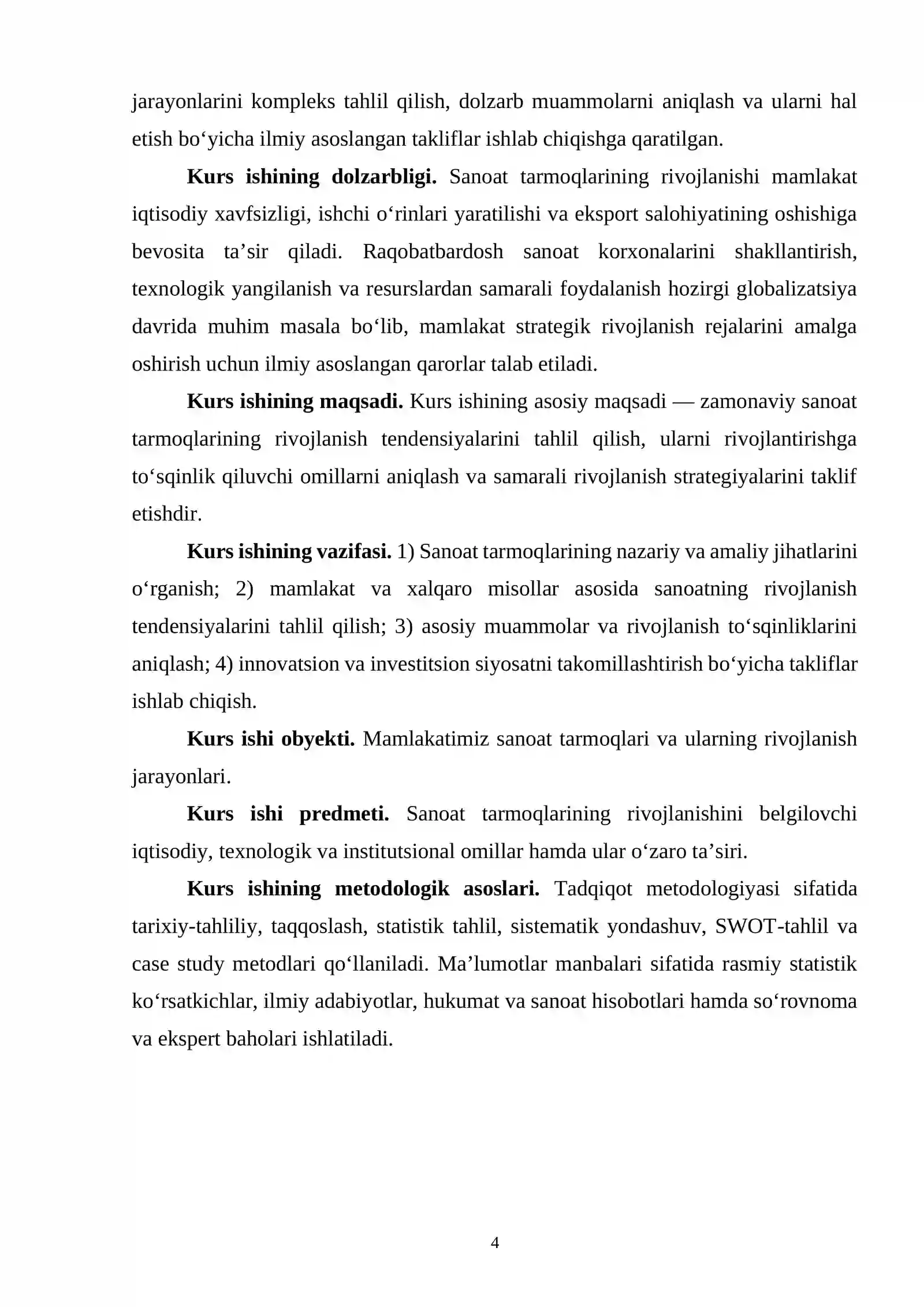 ZAMONAVIY SANOAT TARMOQLARNING RIVOJLANISHI 4