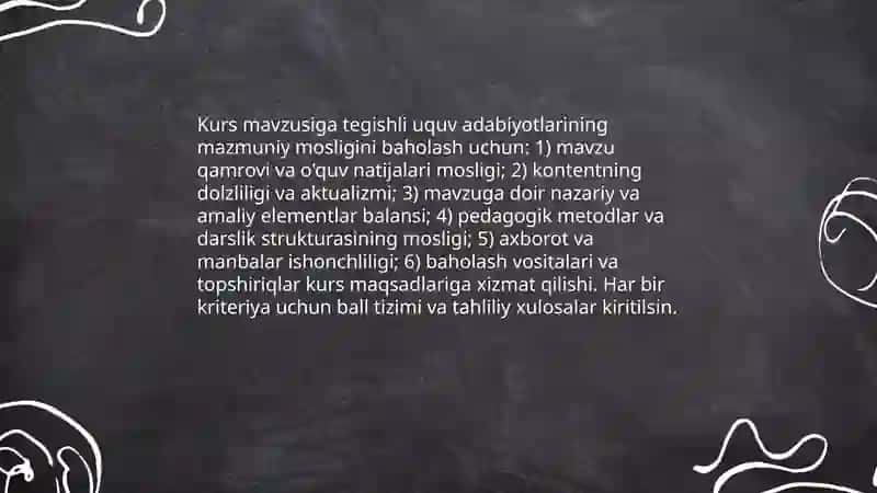 Kasbga va kurs mavzusiga oid maqolaning yozma tahlili mavjud uquv adabiyotlarini tanqidiy tahlil qilish va ularga taqriz yozish 4