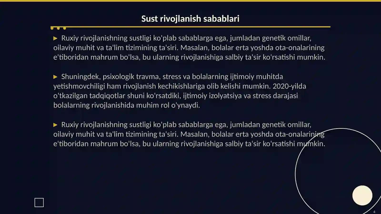 RUXIY RIVOJLANISHI SUST BOLALAR 4