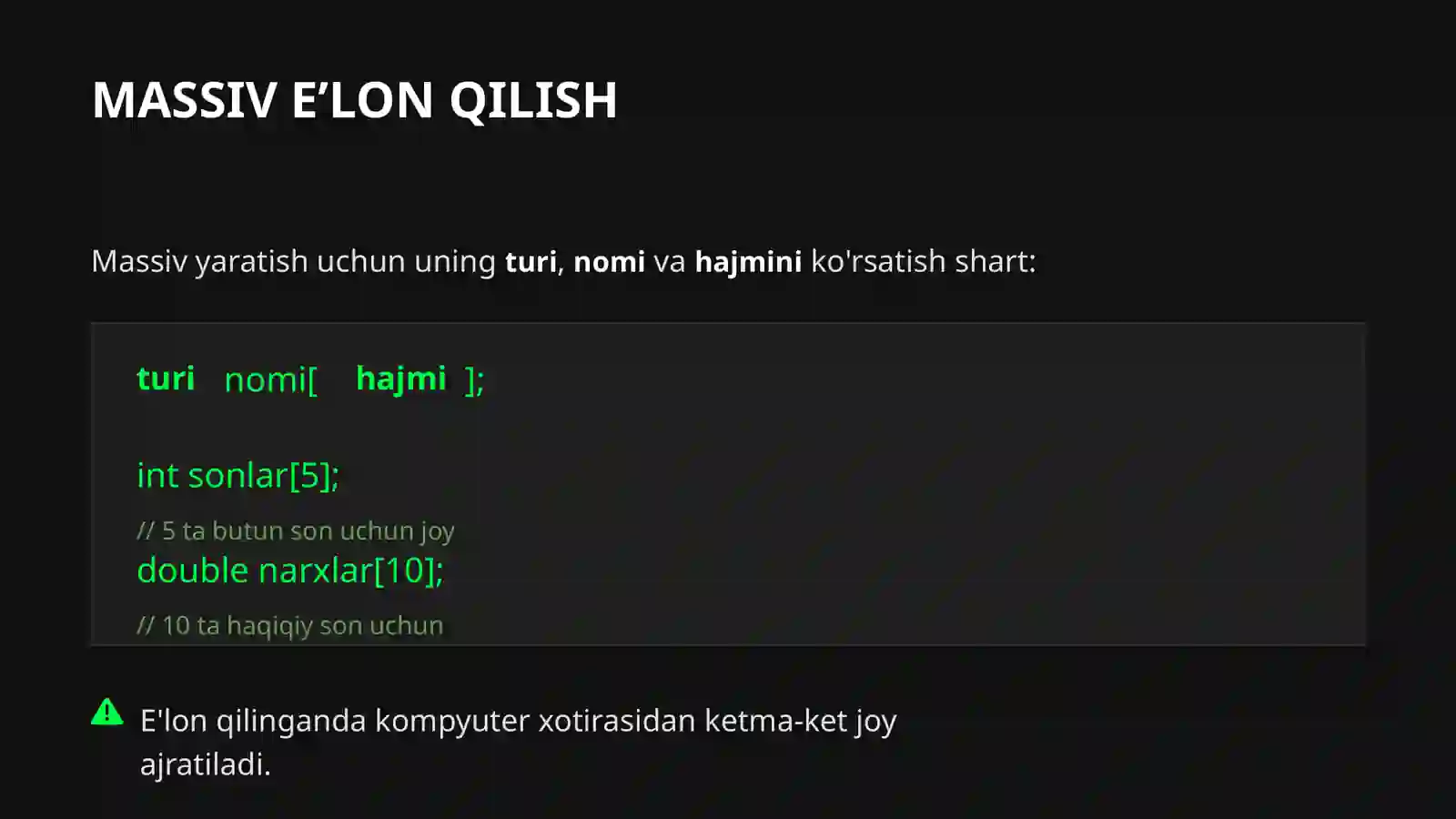 C++ DASTURLASH TILI 4