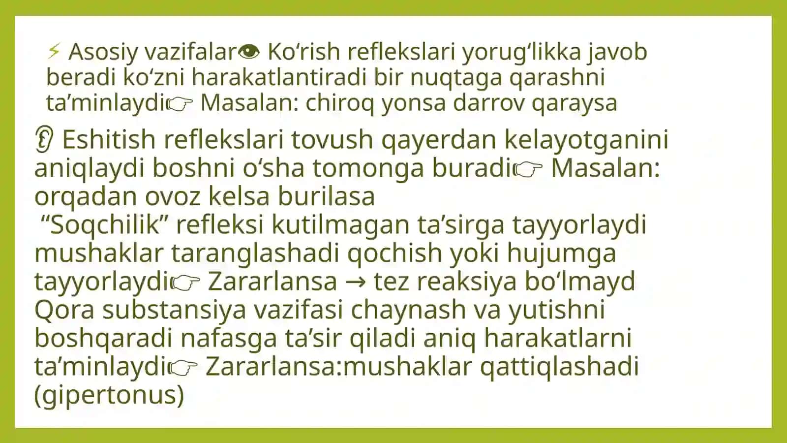 Oraliq miya va miyacha fiziologiyasi. Orta miya. 4