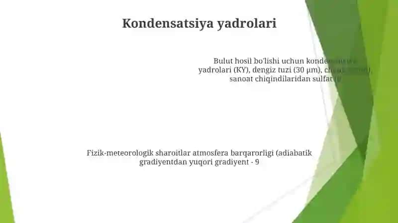 Bulutlar hosil bõlishining fizik-meteorologik sharoitlari 4
