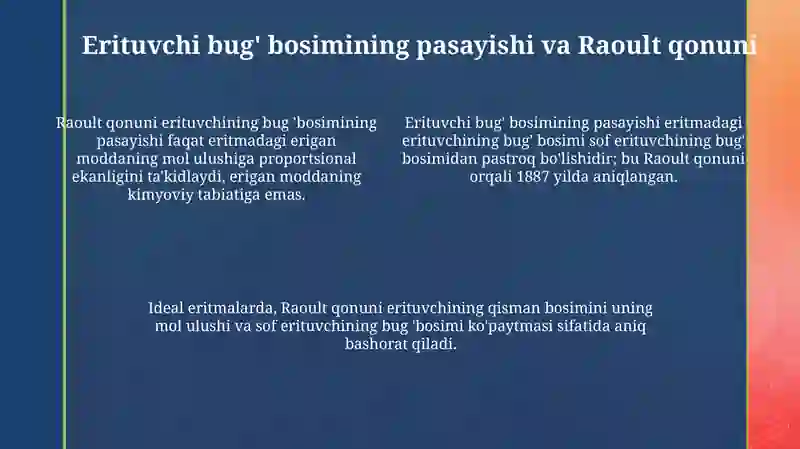 Eritmalarning kolligativ xossalari 4