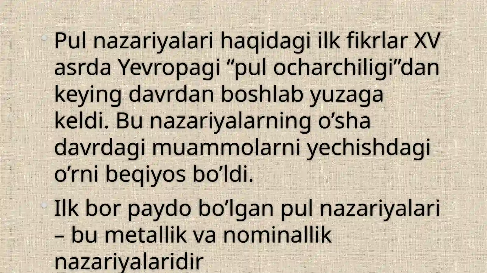 Pul nazariyalari 4