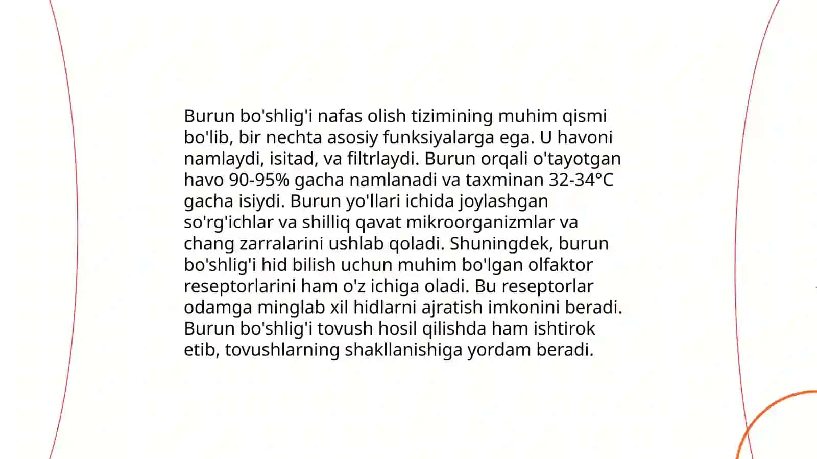 Organizmni nafas olish organlar sistemasining tuzilishi 4