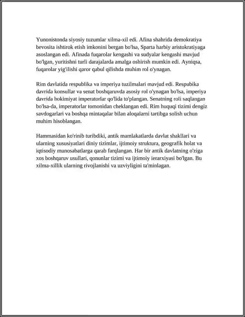ANTIK MAMLAKATLARI DAVLATI VA HUQUQI 4
