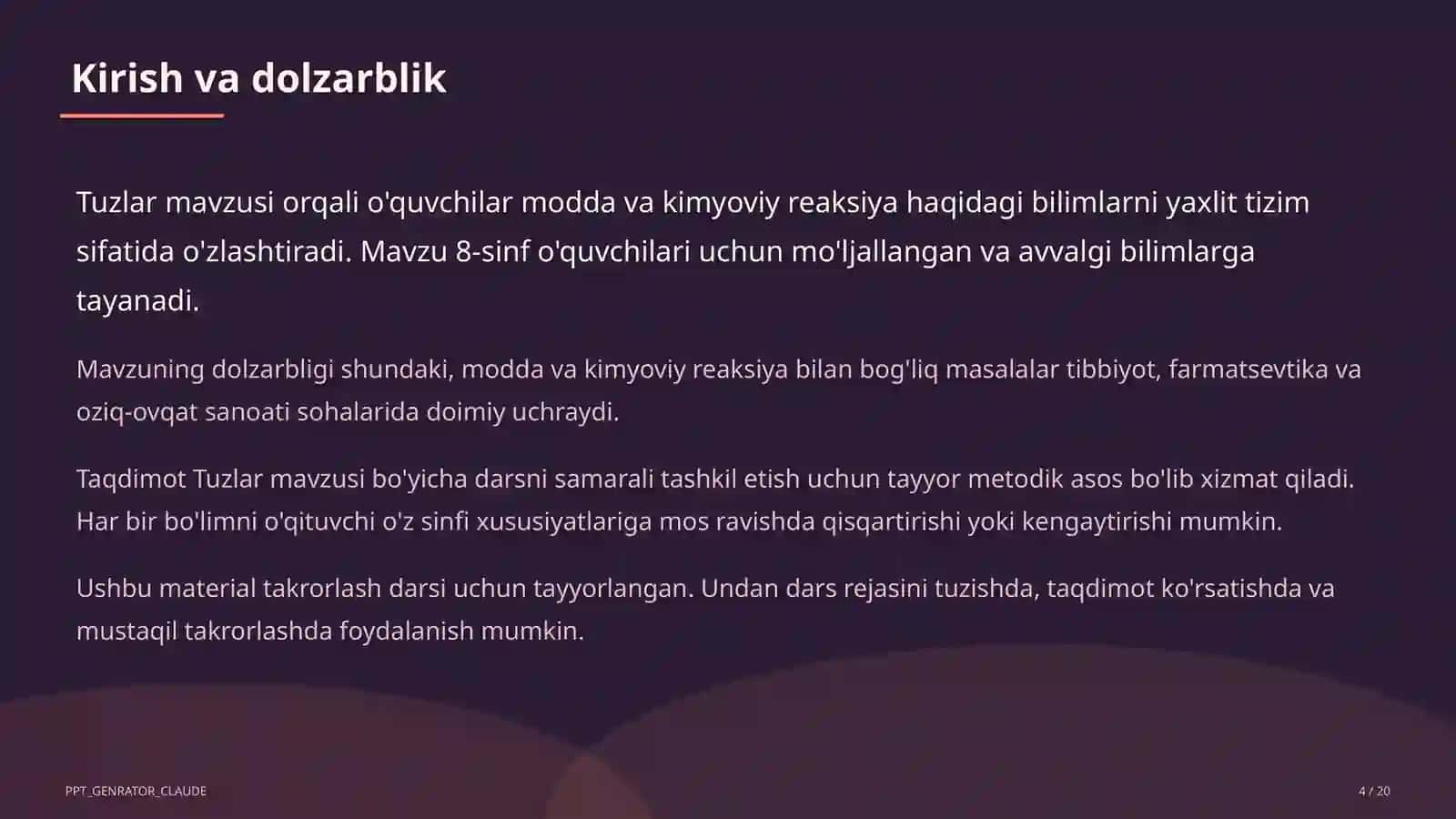 Tuzlar (8-sinf) 2