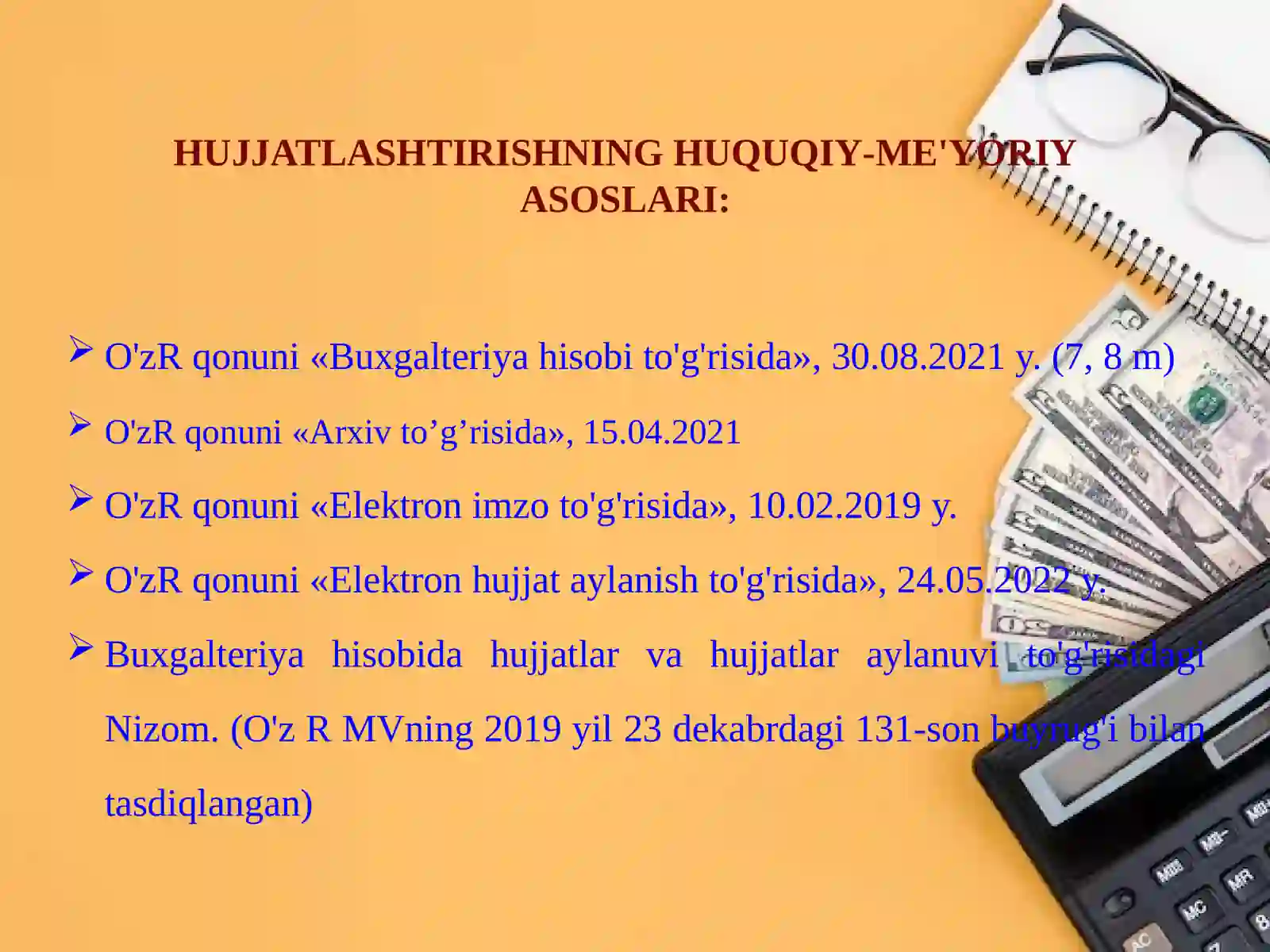 Hujjatlashtirish va inventarizatsiya 4