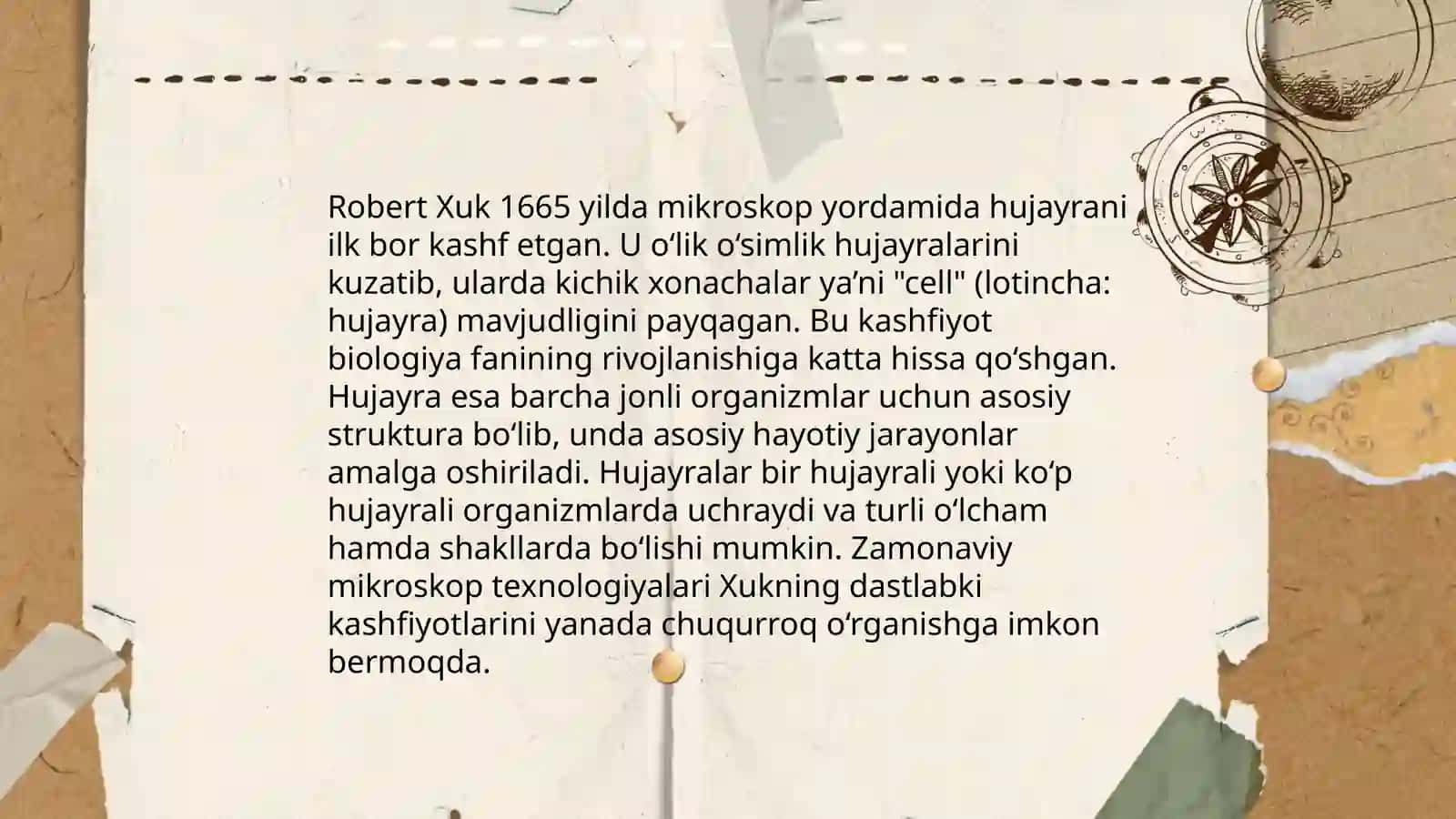 Hujayra nazariyasini yaratilish tarixi 4