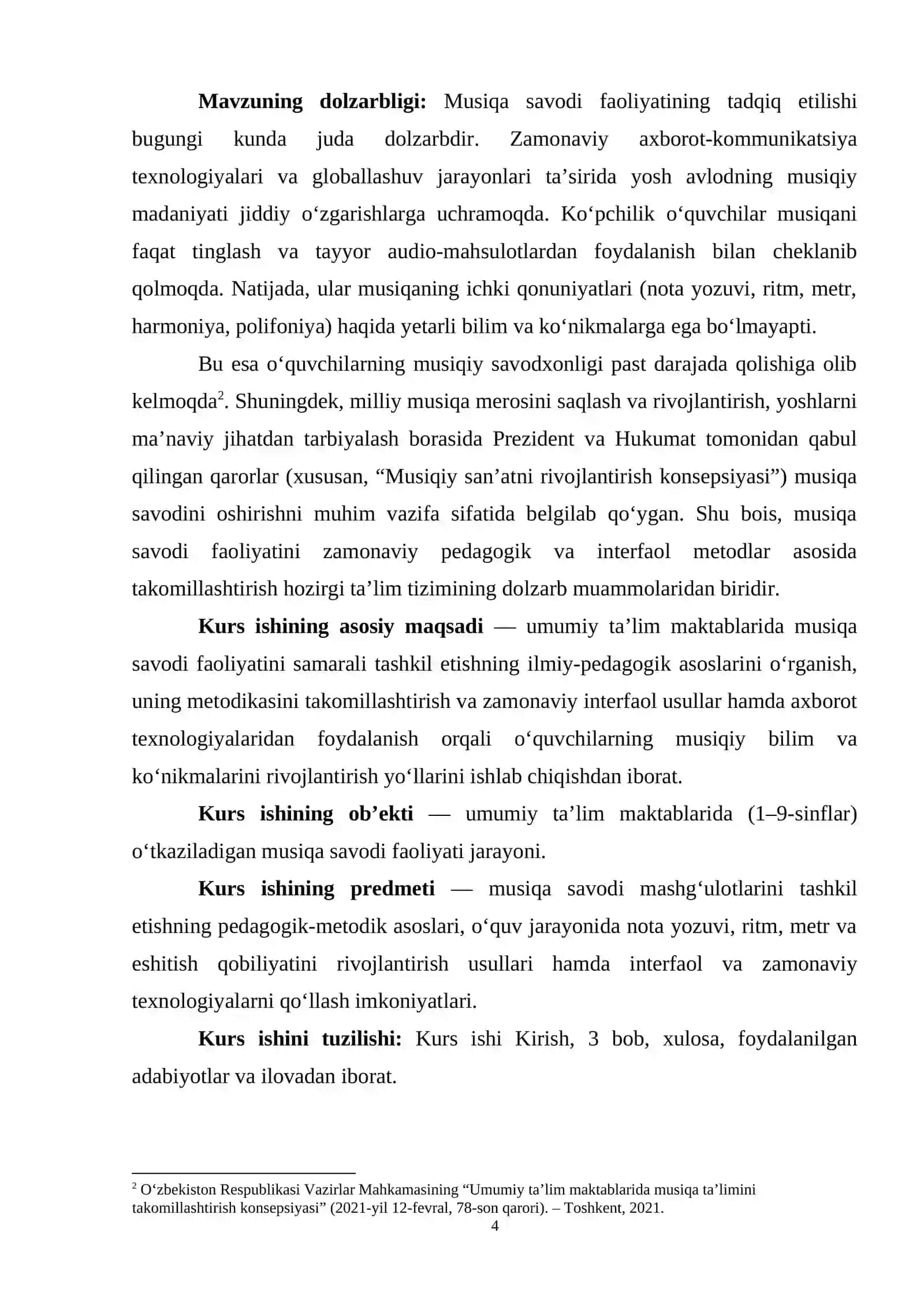 Musiqa savodi faoliyati 4