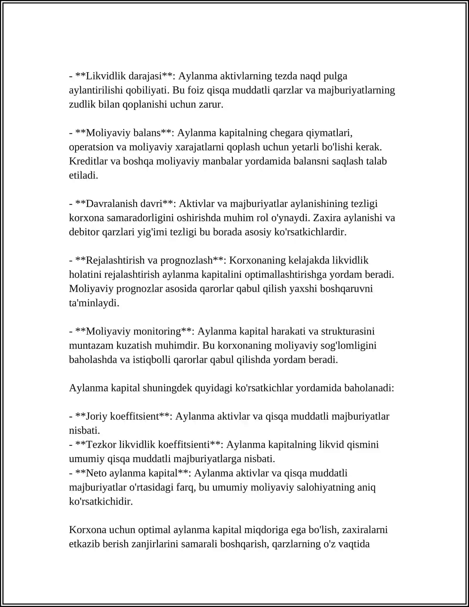 KORXONANING AYLANMA KAPITALI 4