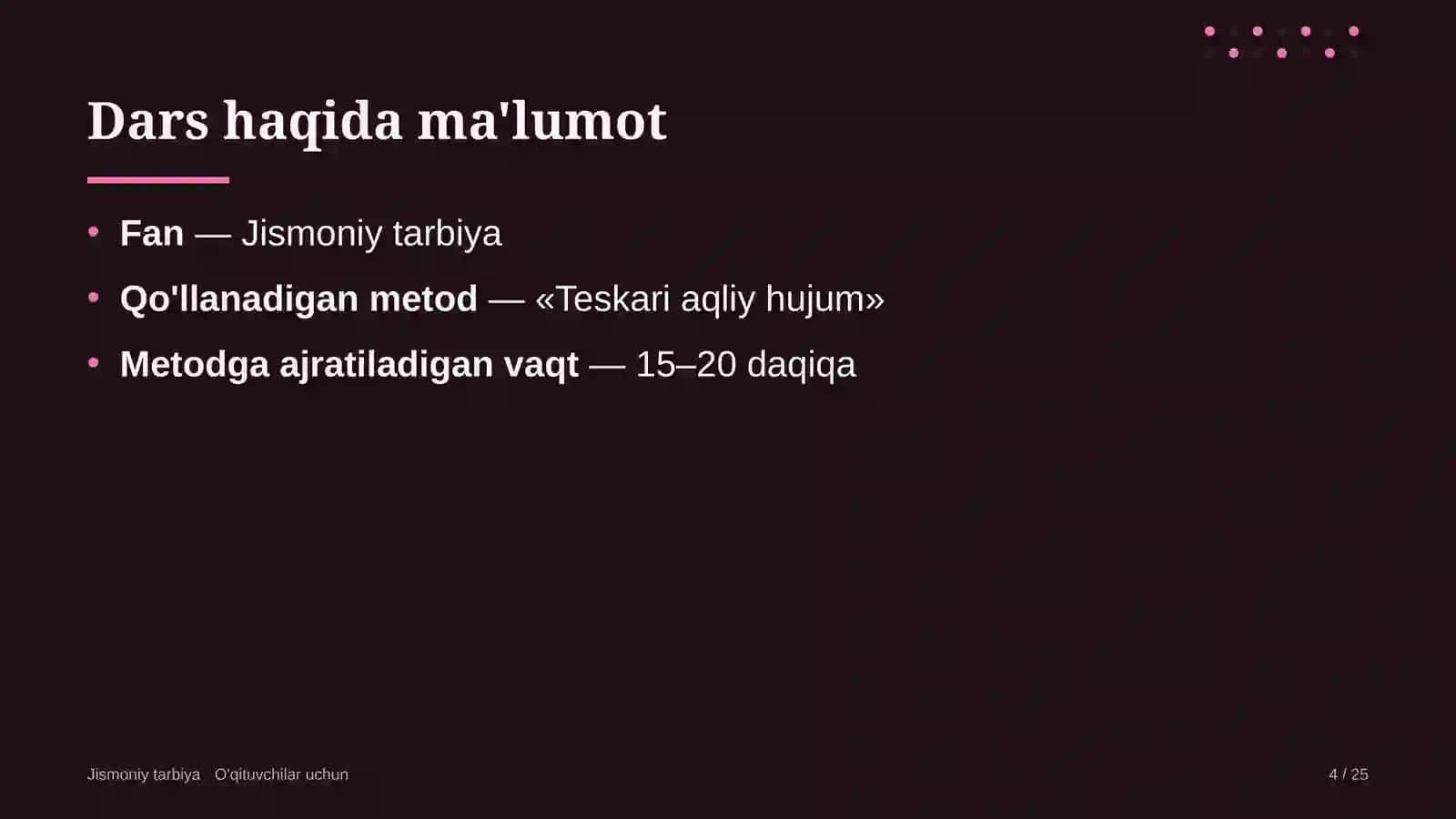jismoniy tarbiya darslarida teskari aqliy hujum metodidan foydalanish 3163 4