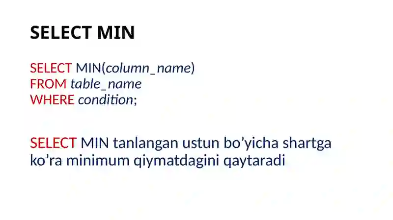 SQL tilida murakkab so'rovlarni yaratish 4