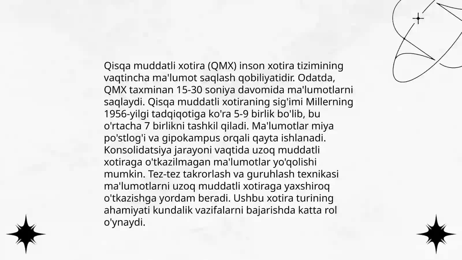 Xotiraning psixologik asoslari 4