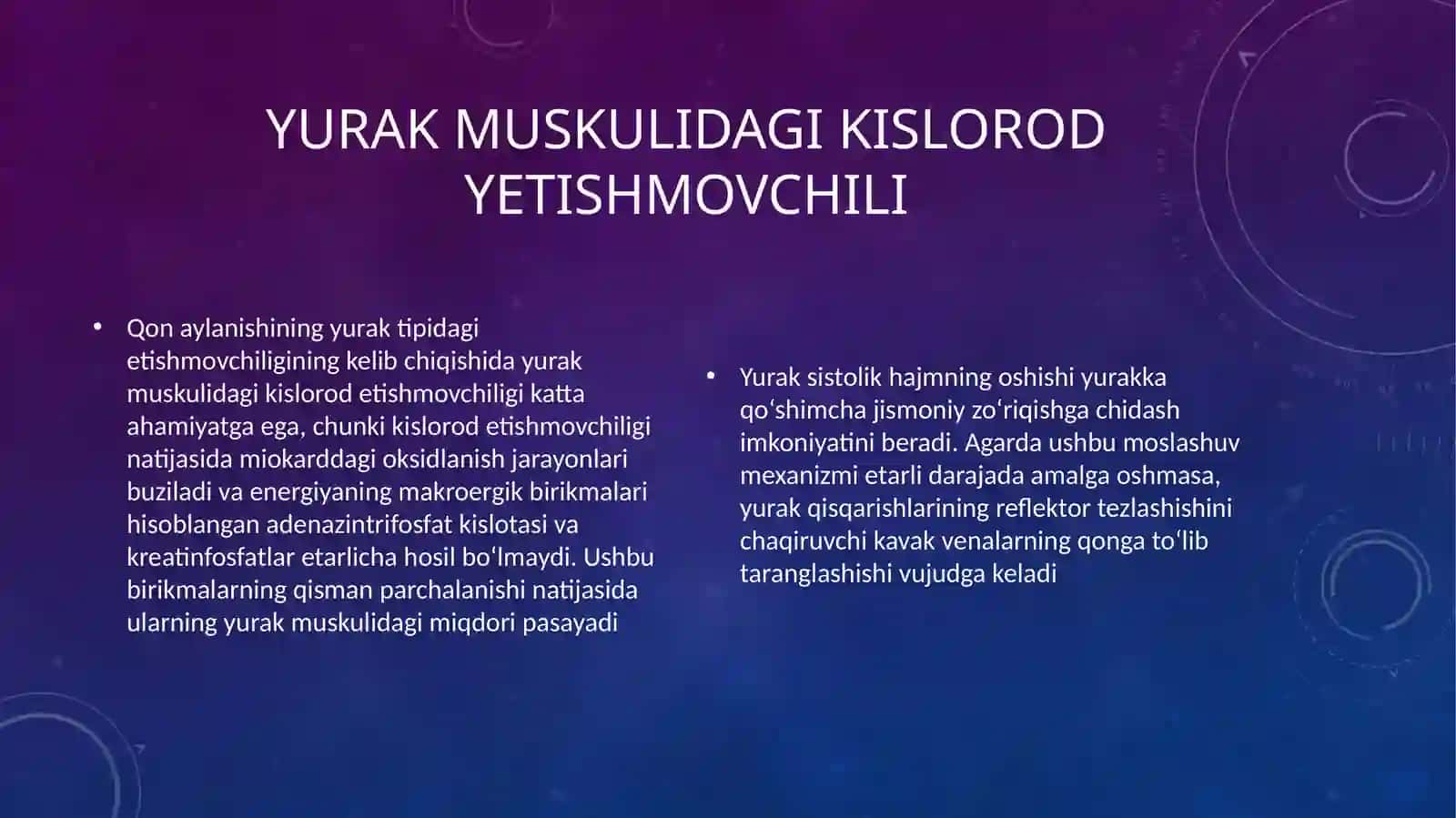 Yurak muskuli fiziologik xususiyatlarining buzilishi 4