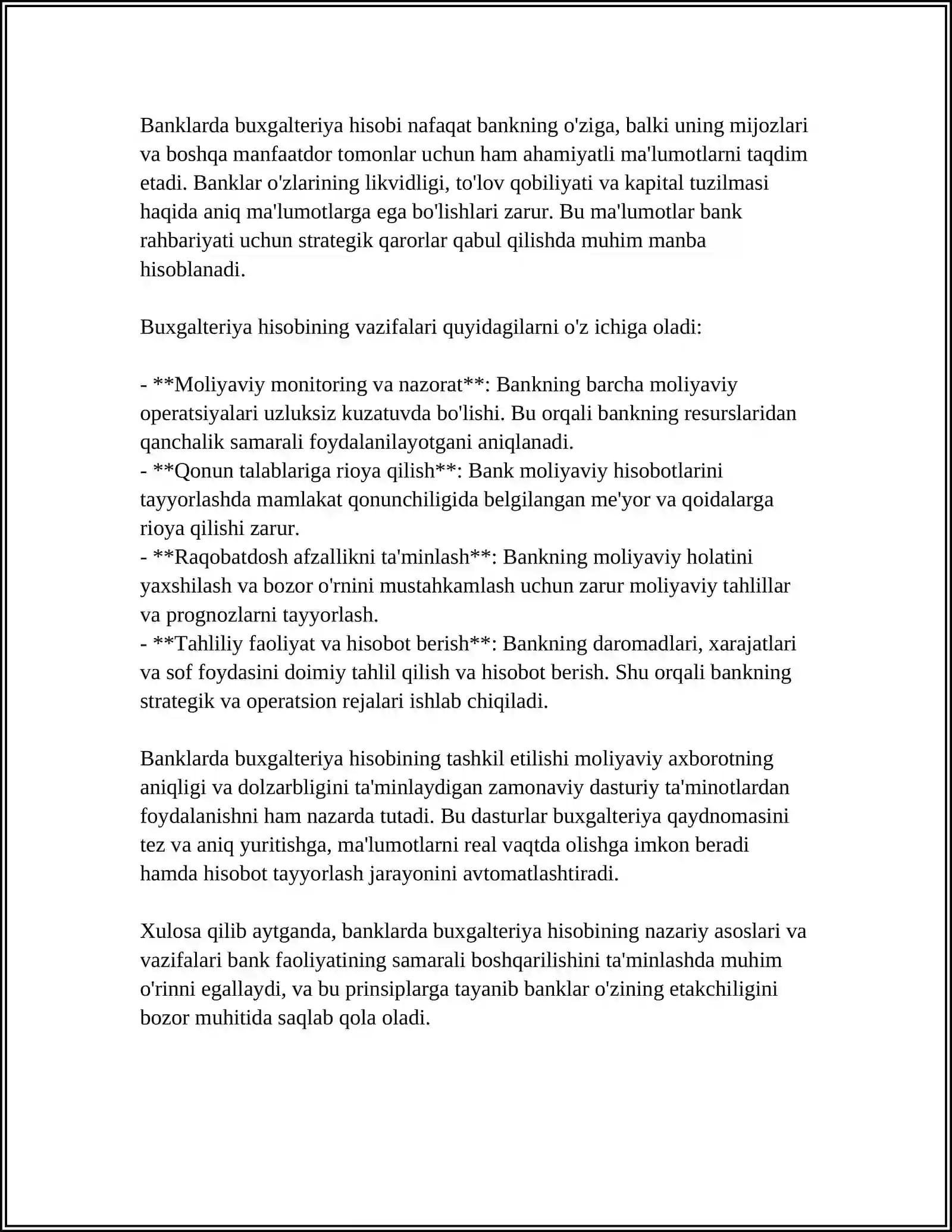 BANKLARDA BUXGALTIRIYAB HISOBINING NAZARIY ASOSLARI 4