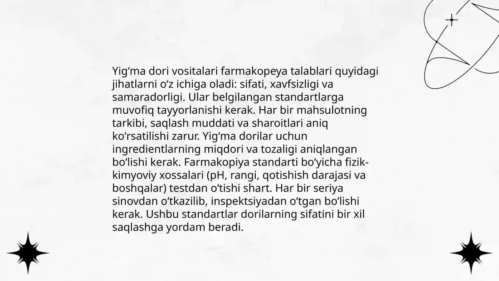 Dori poroshoklarining sifat standartlari 4