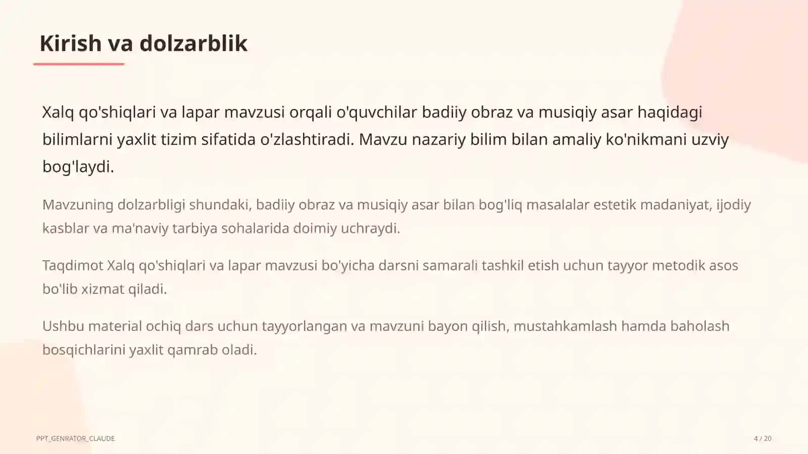 Xalq qo'shiqlari va lapar (3-sinf) 4