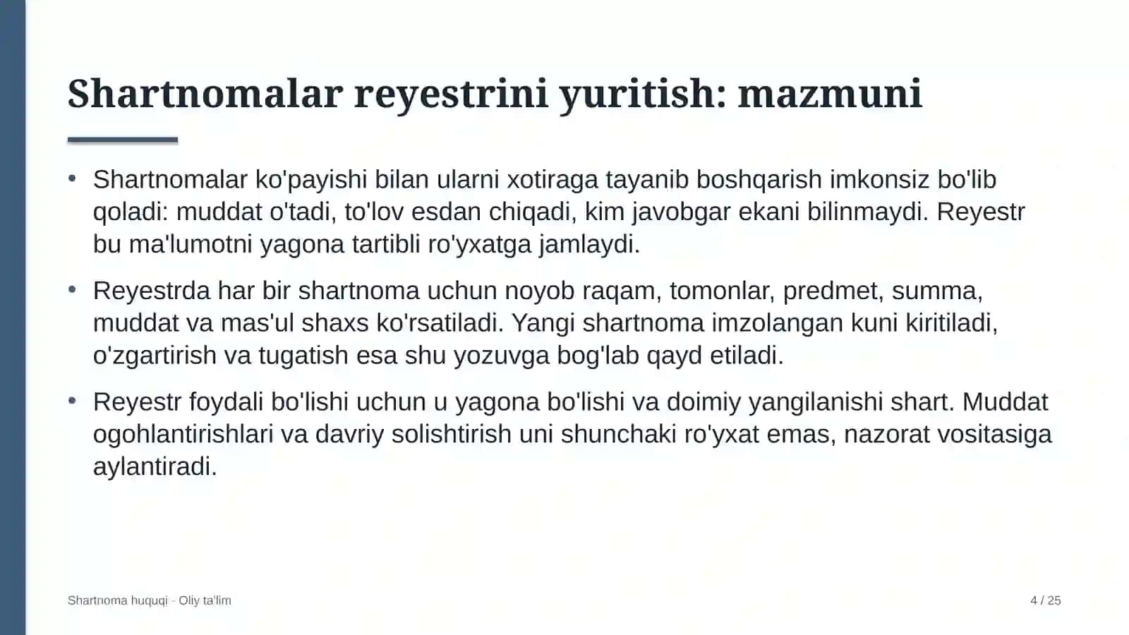 sanoat turizmida shartnomalar reestrini yuritish 2697 4
