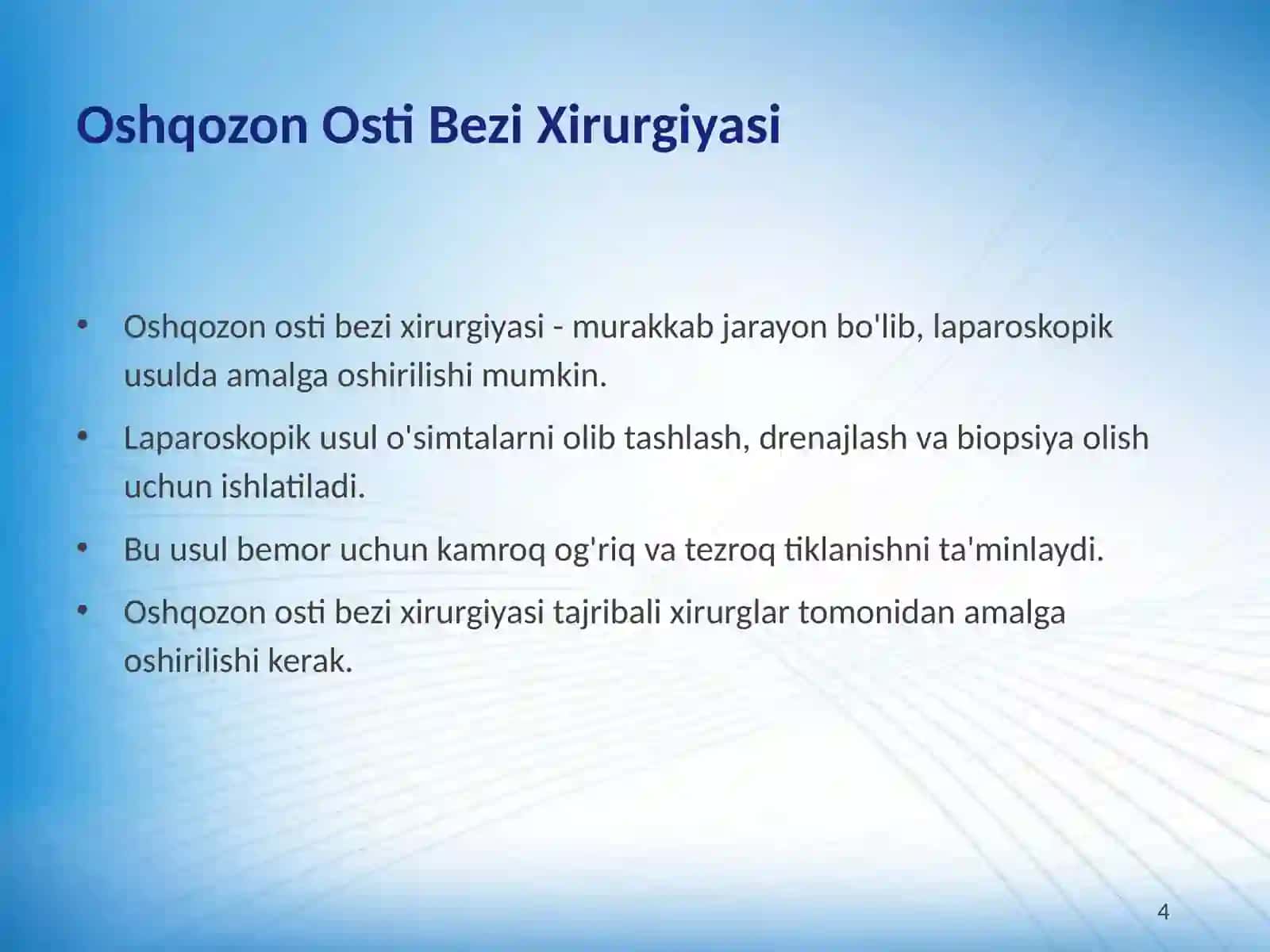 Laparoskopik Xirurgiya va Qorin Bo'shlig'i Kasalliklari 4