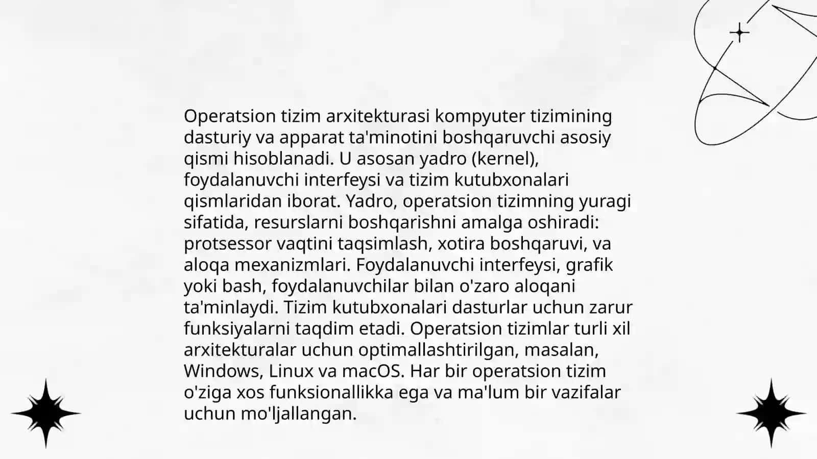 Operatsion tizimlarning tuzilishi 4